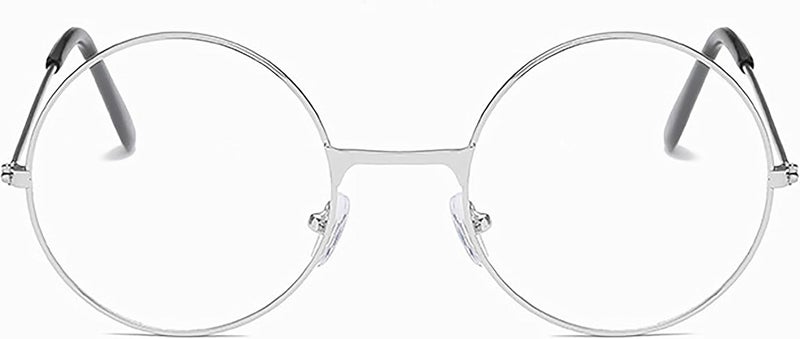 SOHUPAC Classic Round Glasses Retro Circle Eyeglasses Clear Lens Metal Frame Accessories Non-Prescription For Men Women - Image 2